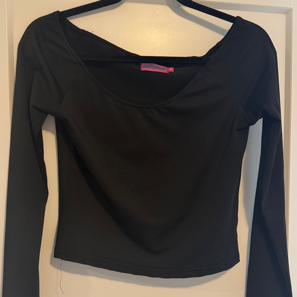 Edikted Black Long Sleeve Women's Tee